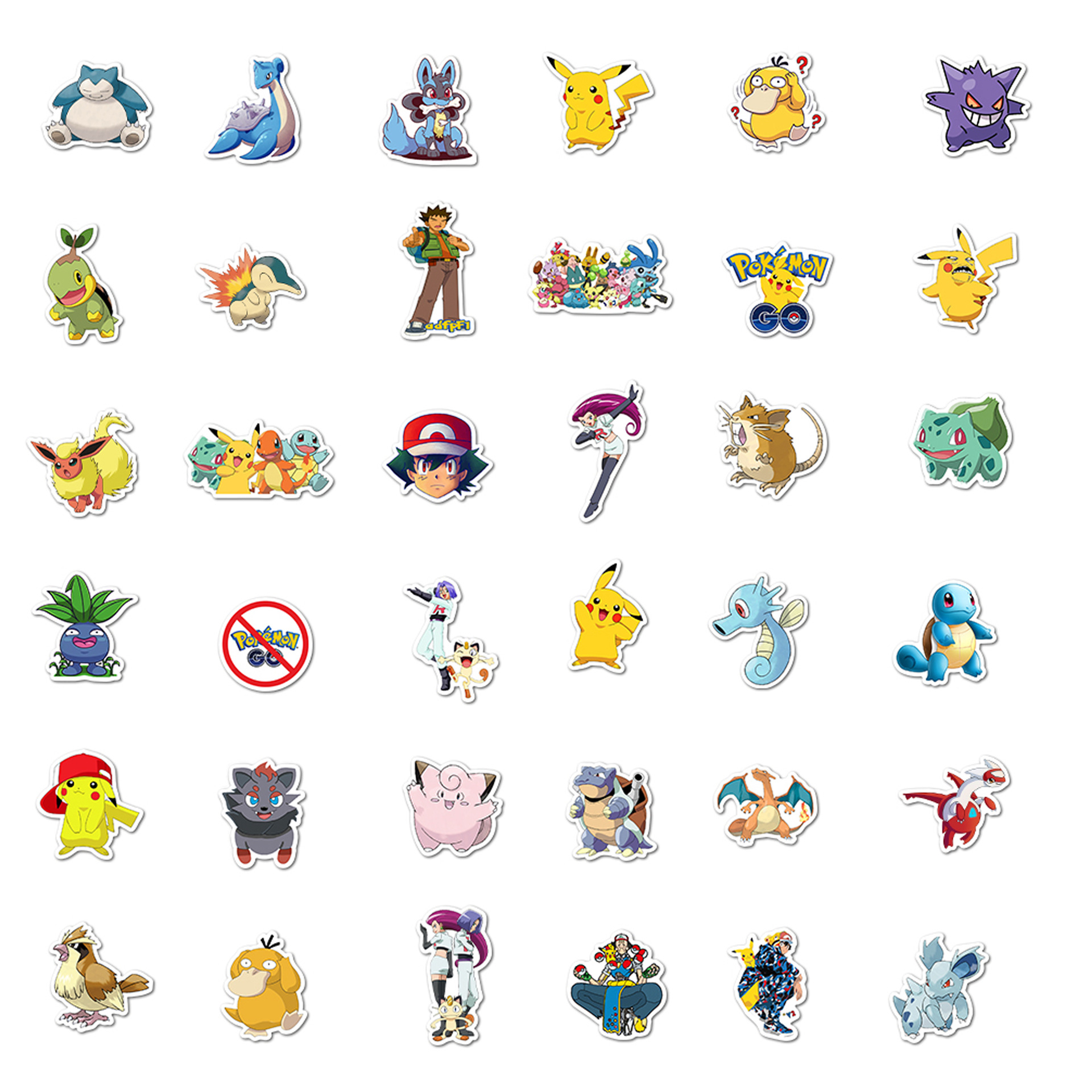 100pcs Pokémon Stickers Pikachu Bulbasaur Charmander Blastoise