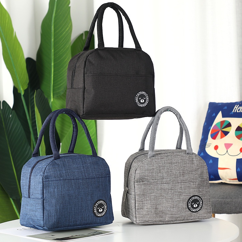 Cooler Rice Box Insulated Cute Handbag Outdoor For Women For Student For Men Oxford Cloth Lunch Bag Thermal Cooler Bag Picnic Pouch
