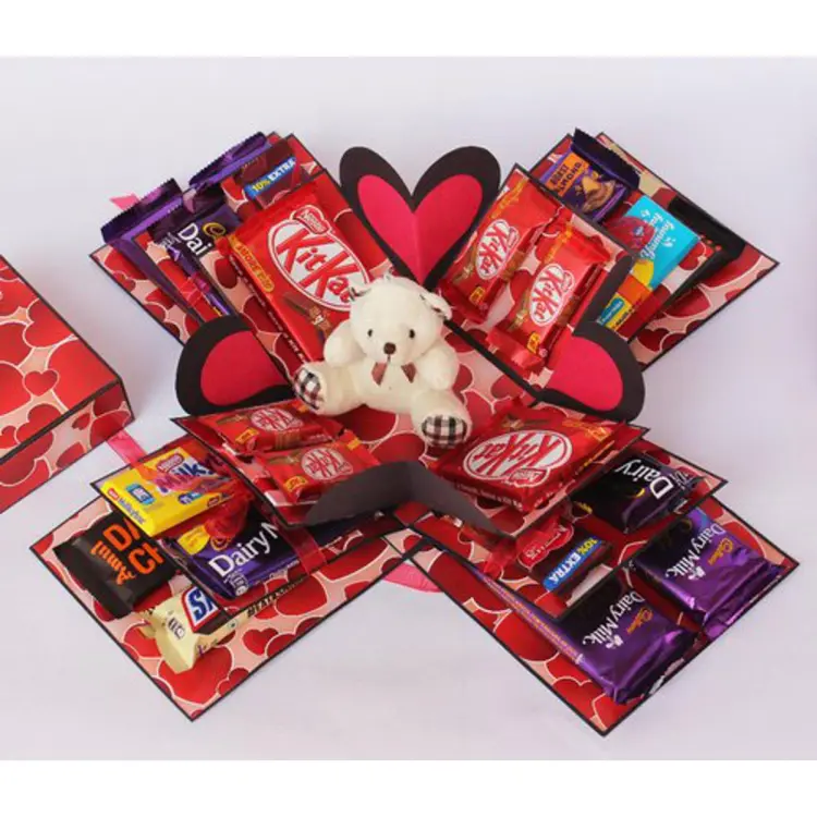 SFU E Com Valentines Day Chocolate Gift Tray | Valentine's Day Gift Combo  for Him, Her, Husband, Wife, Loved Ones, Girl Friend | Valentine Special  Teddy Bear | Valentine Chocolate Hamper | 1057 -