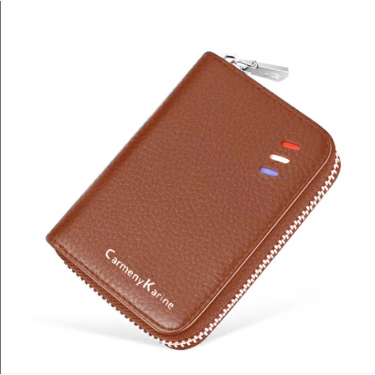 Genuine Leather Wallet for men- Stylish leather Wallet 9 Card holder Pockets  2 CASH AND KEY POCKETS Leather Decent Smart and Long lasting Brown