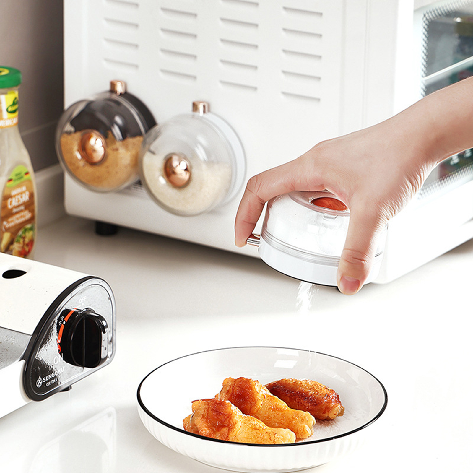 Seasoning Container With Lid Magnetic Sticker Seasoning Container