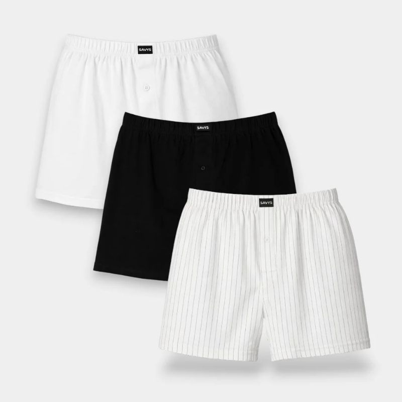 Savys - Men Cotton Boxers - Underwear For Mens - Breathable Fabric For All Day Comfort - Undergarments - Super Soft Micro Nylon Waistband - Underwear For Boy - Body Adaptive Fit -100% Cotton