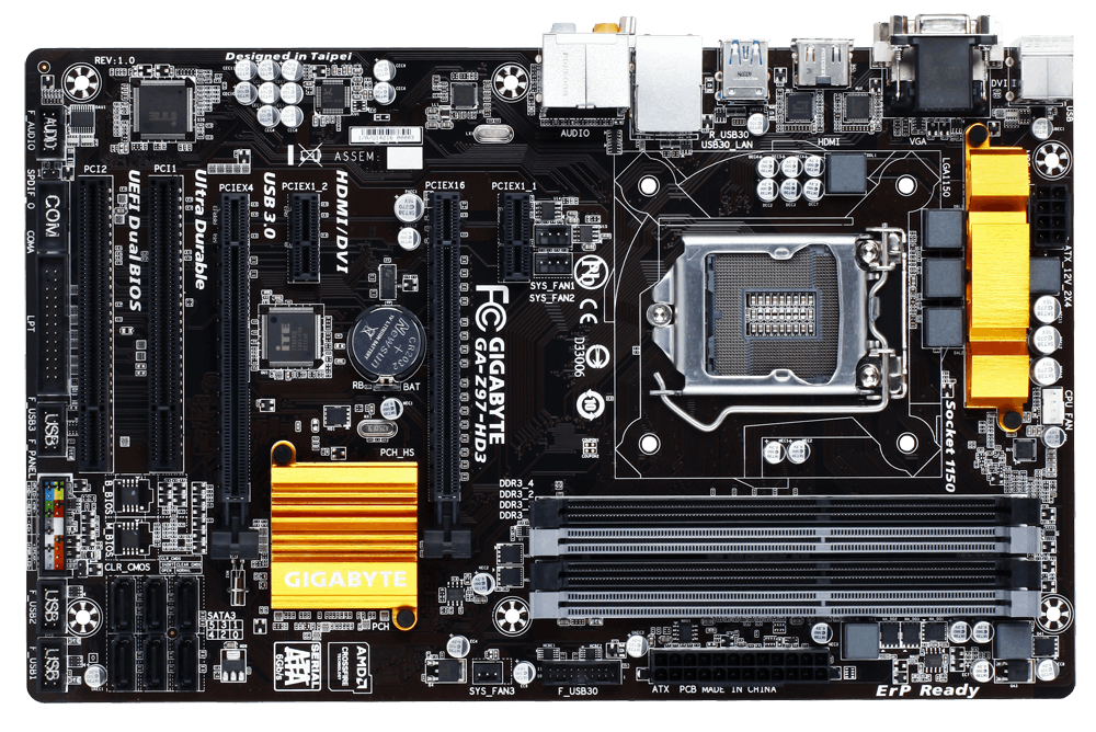 Gigabyte Z97-HD3 Gaming Motherboard for Intel 4th and 5th
