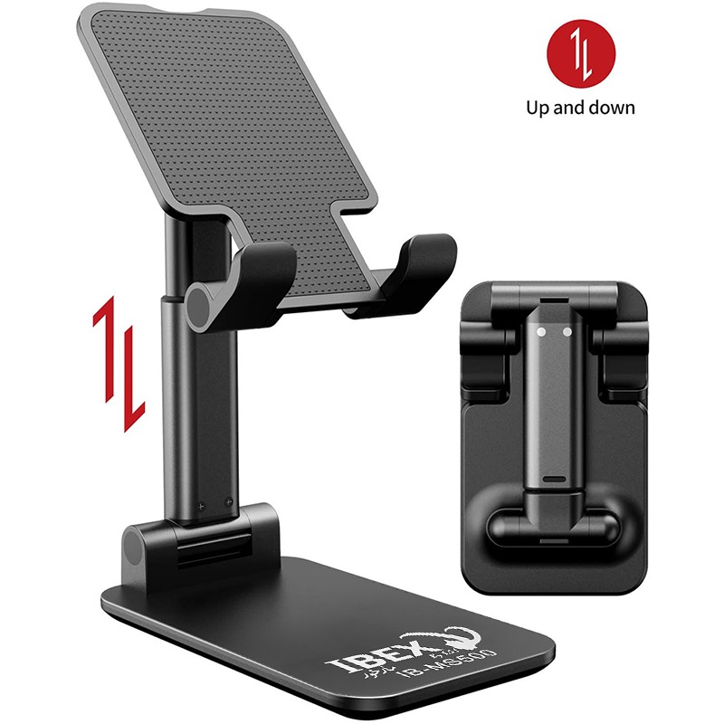 Ibex Mobile Stand Mobile Phone Stand Angle Height Adjustable Cell Phone Stand For Desk, Study And Office Foldable Cell Phone Holder, Cradle, Dock, For Tablet_ Stand, Case Friendly Compatible With All Mobile Phone/ipad/kindle/tablet_