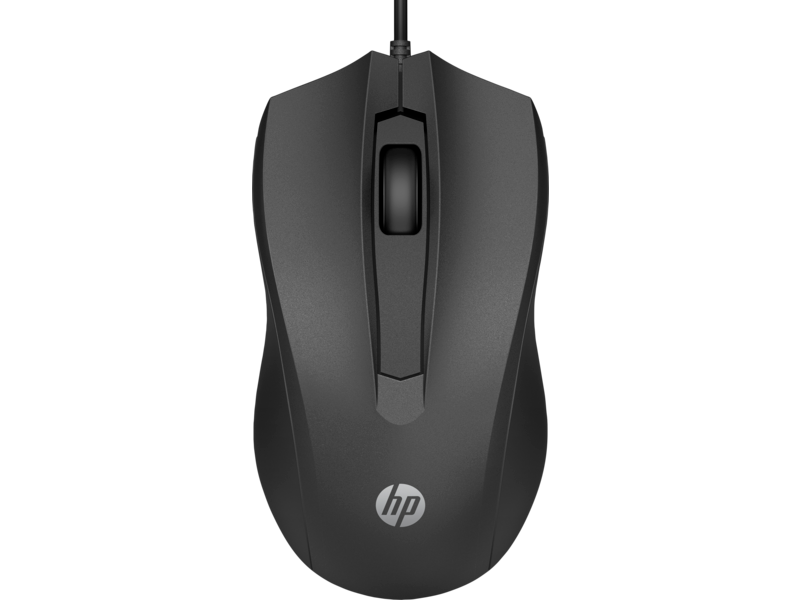 HP Wired Mouse 100 USB Optical Mouse 1600 DPI 3 Buttons
