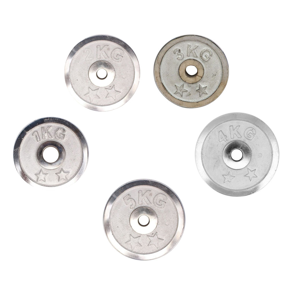 Chrome Plated Weight Lifting Barbell Plates - 1 Piece - Silver