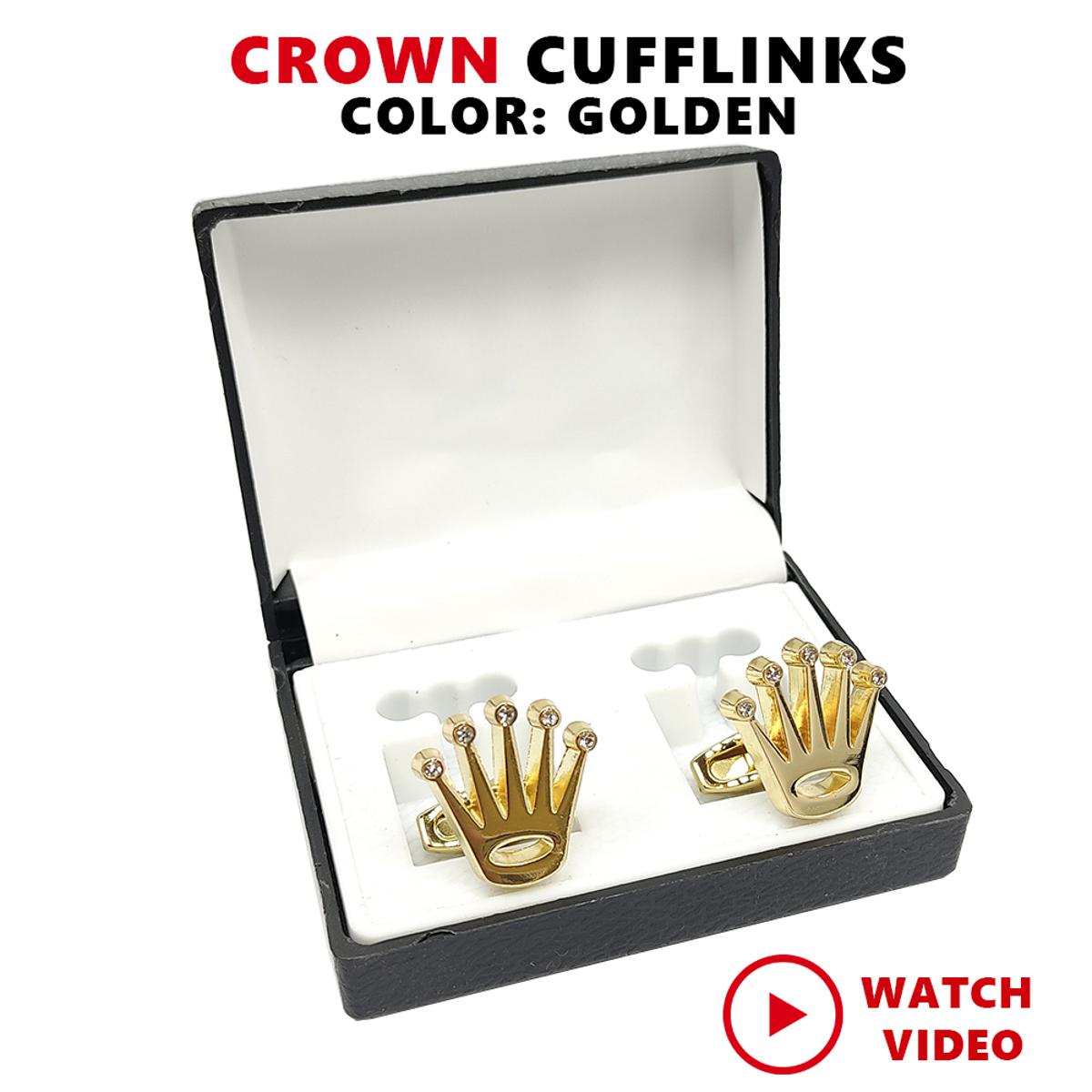 CROWN Cufflinks Top Brand Fashion Premium Quality Studs Cufflinks for Men