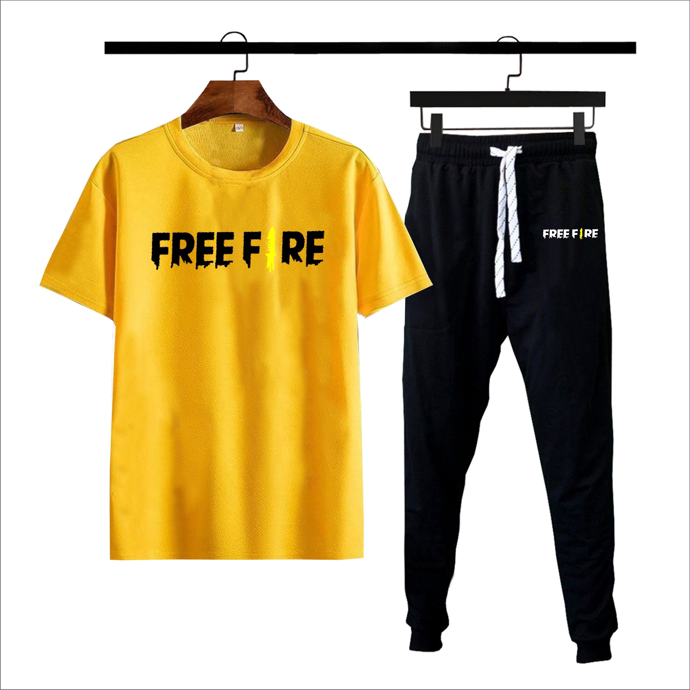 Free fire printed summer tracksuit for men premium quality best article of summer collection