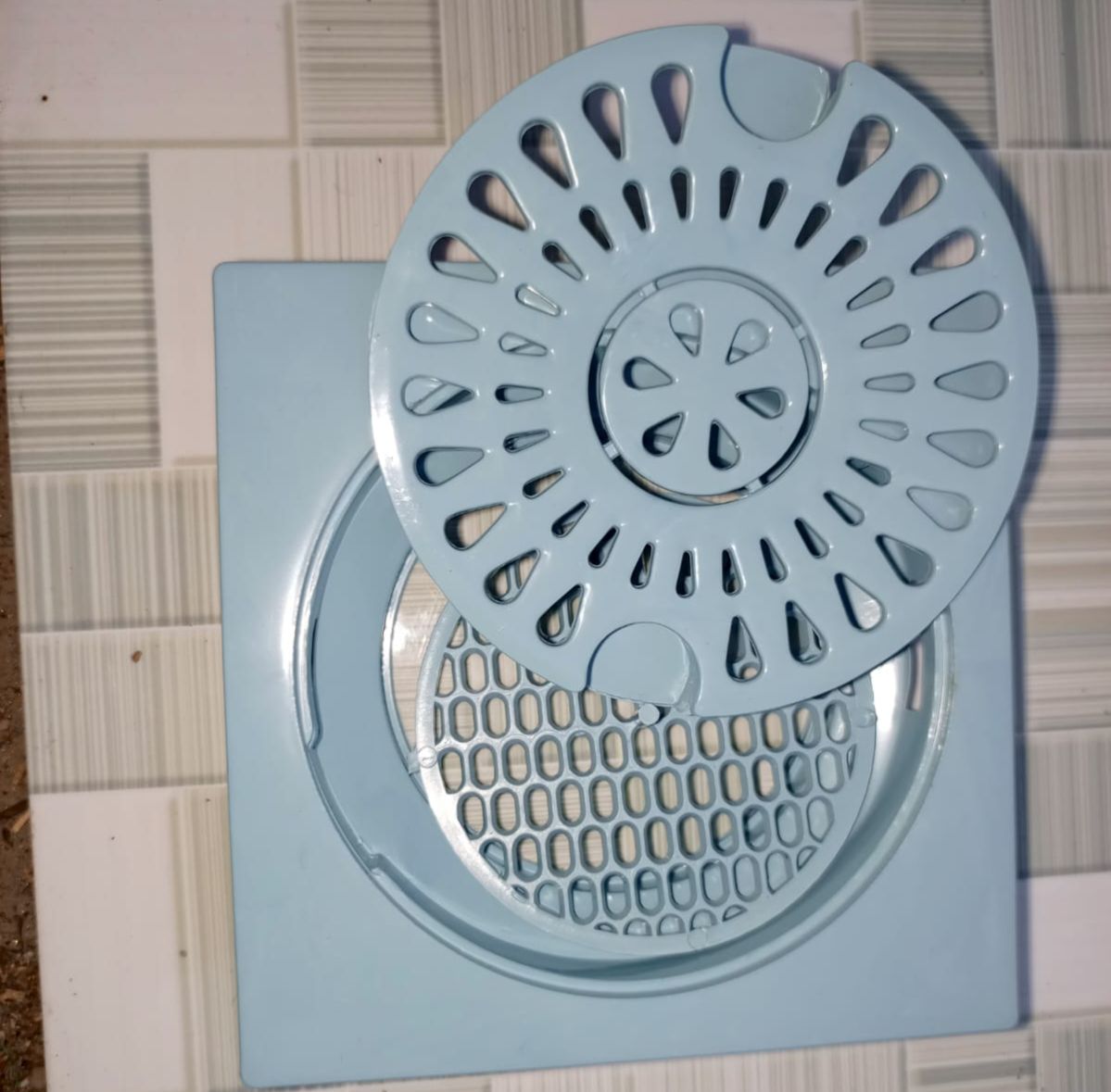 Bathroom Floor Drain Waste Abs Plastic Cover Square Gutter Jali 6"× 6 ...