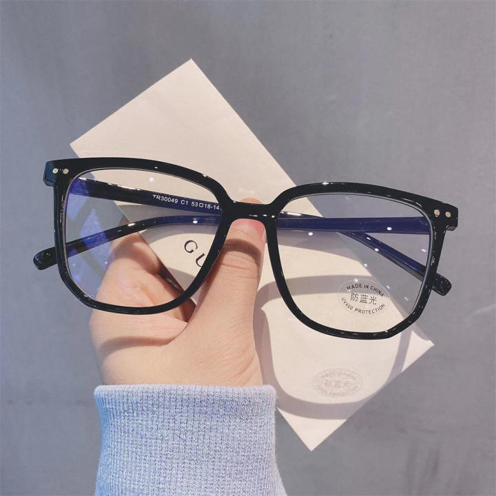 Original Transparent Square Frame Glasses for Men - Women Clear Lens Glasses Anti Blue Frame Spectacles For Men And Women random design random colour