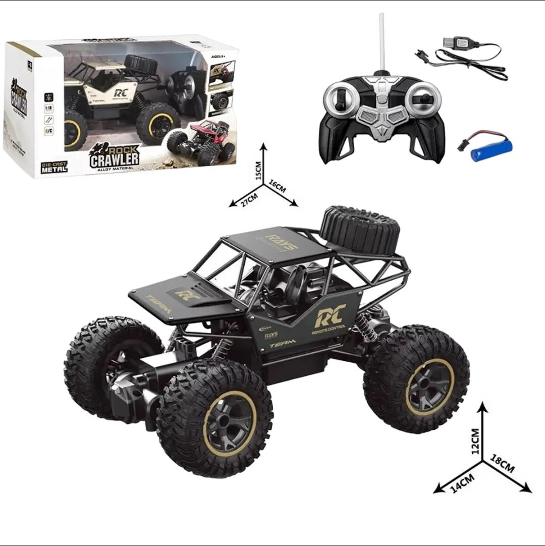 Rock Crawler Electric RC Vehicle Alloyed Remote Control Toy Car For Kids & Boys