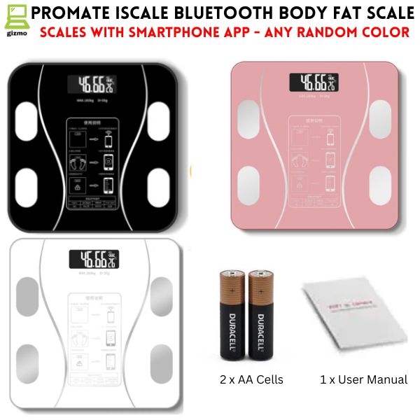Upto 180kg Bluetooth Weight Machine With App - Smart Digital Body Weight Scale With Bluetooth Weighing Scale App & LED Digital Display -  Accurate Body Fat & BMI Measurement Through App - Weighing Machine & Weighing Scale For Household Use