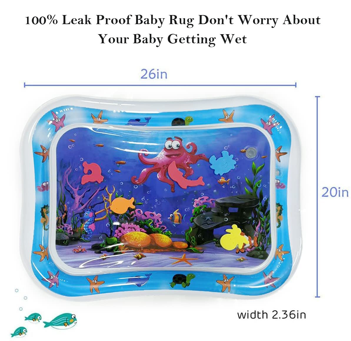 Inflatable Tummy Time Mat, Premium Baby Water Play Mat for Infants and Toddlers for 3 to 24 Months, Strengthen Your Baby's Muscles Water mat