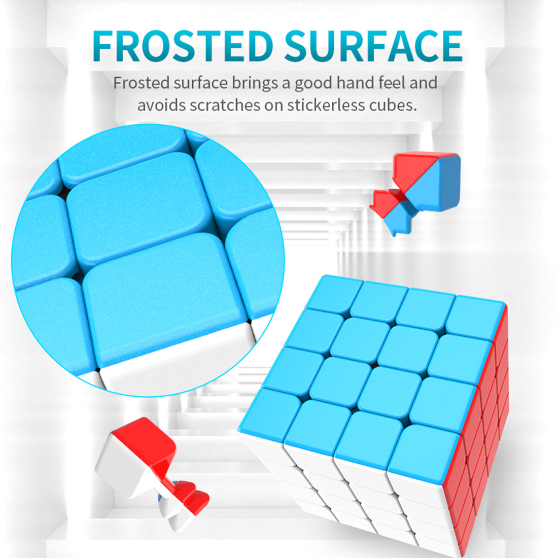 Original 4x4 Moyu Meilong Fast Speed Cube Stickerless Magic Cube Puzzle Educational Toy