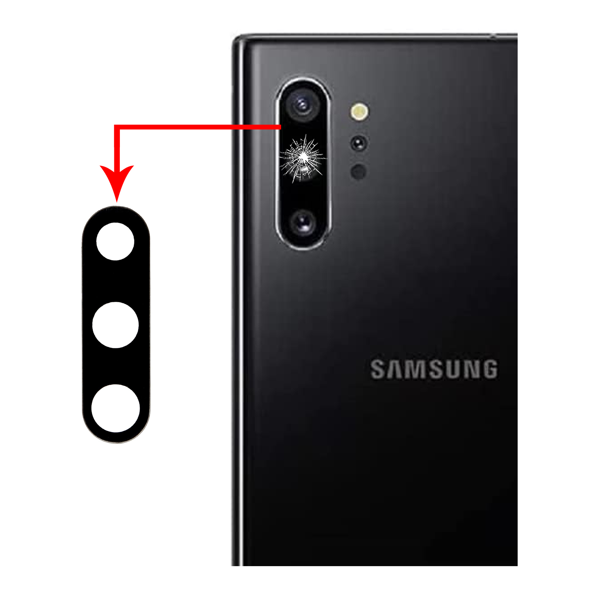 Samsung Galaxy Note 10 Plus Camera Glass Replacement Rear Back