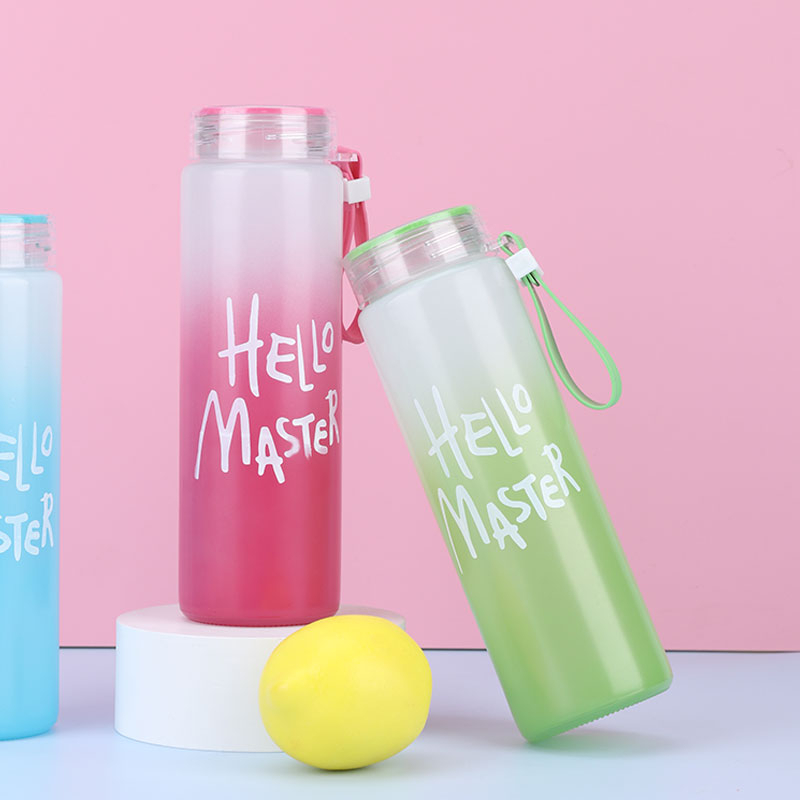 Water Bottle Water Drinking Bottle Fashion Multi Color Popular Glass Water bottles Readily Bottle With Lid Free BPA
