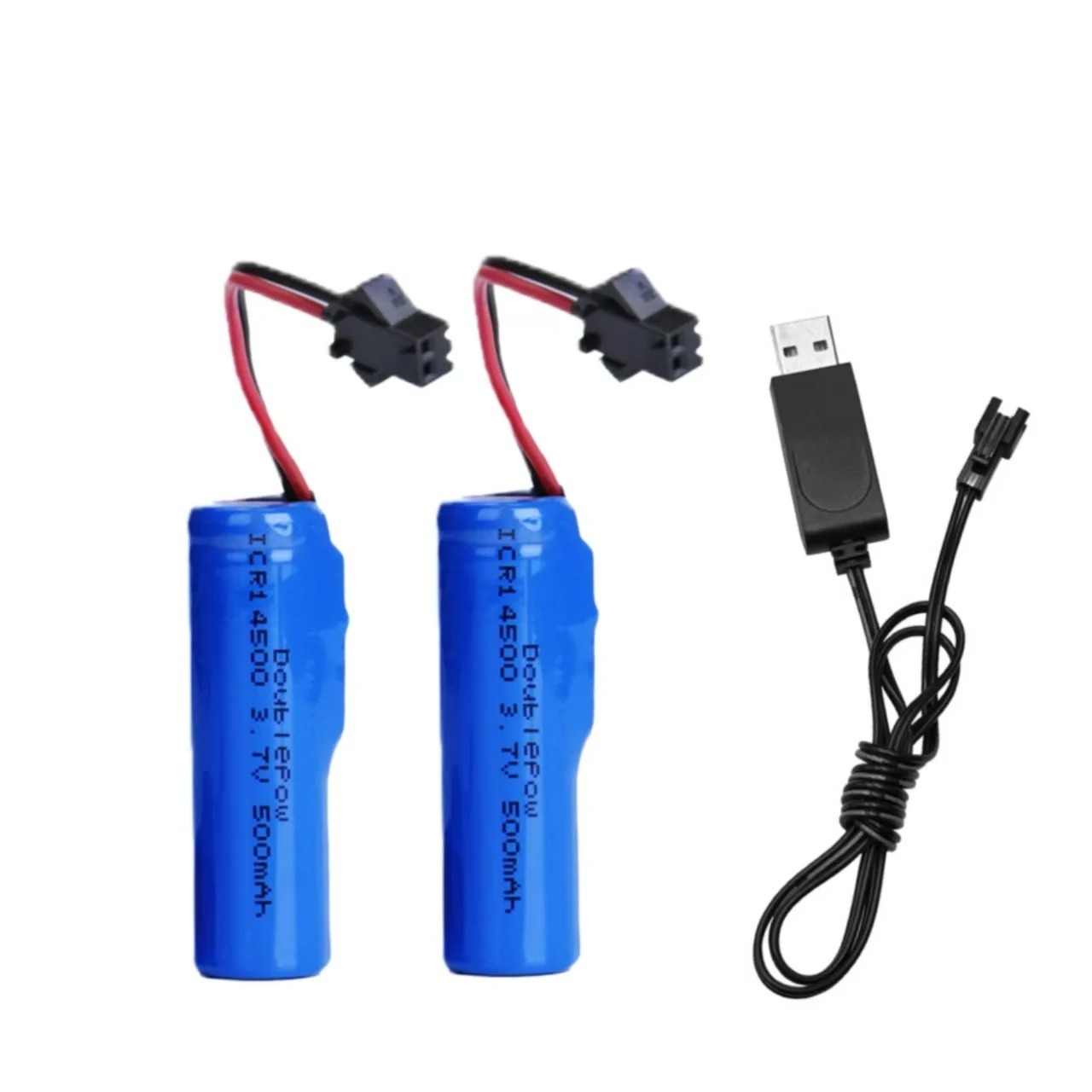 14500 Rechargeable Battery 3.7V 500mAh Lithium Battery with SM Plug USB Charger-SM for Toy Game Controller price in Pakistan