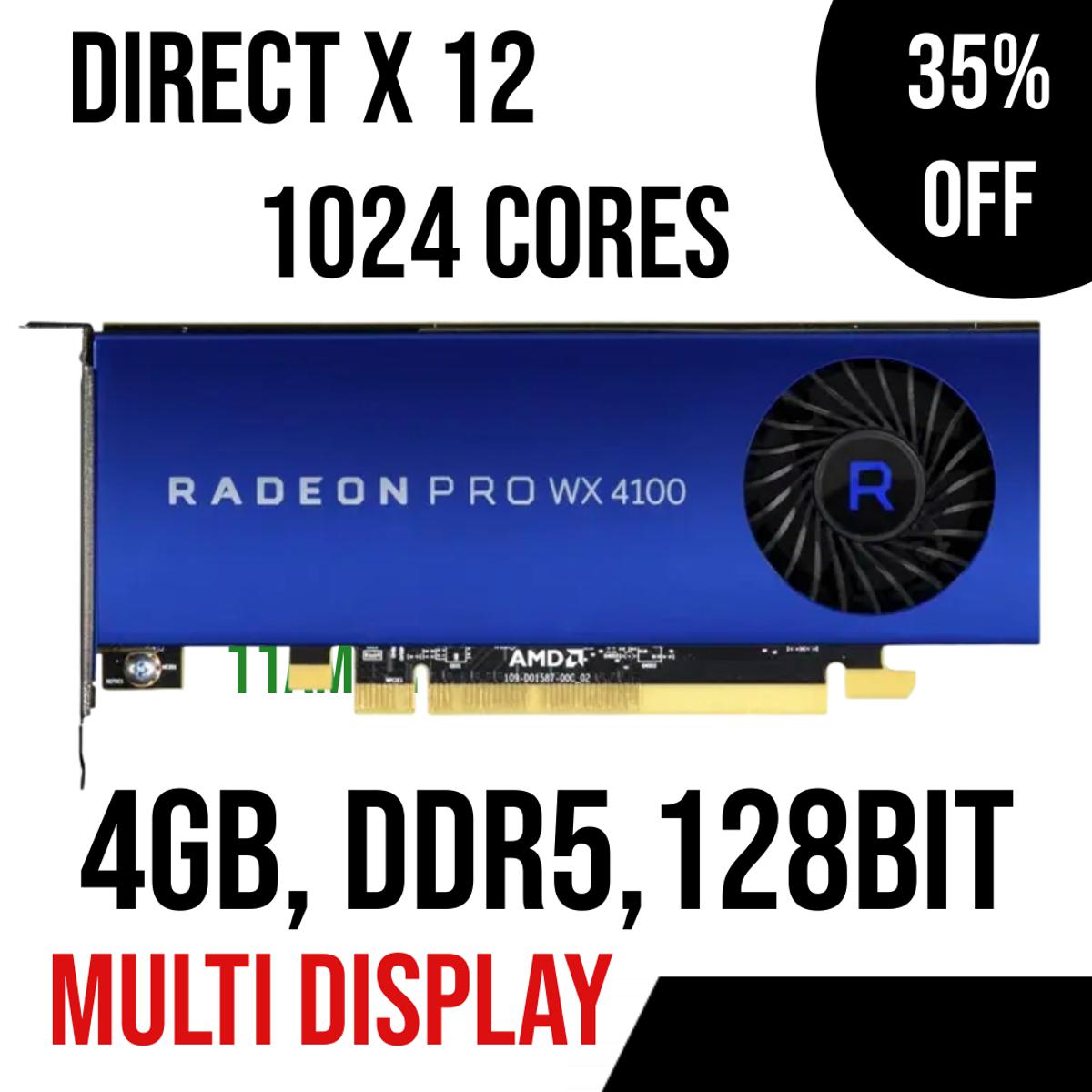 PRADEON WX4100 [4GB,GDDR5,128BIT, DX12] GRAPHIC CARD