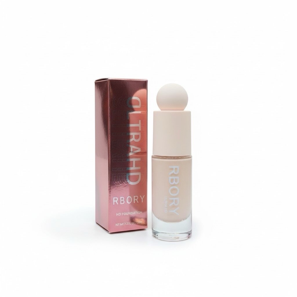 Rbory Ultra HD Liquid Foundation – Full Coverage Waterproof Matte Finish Lightweight Makeup