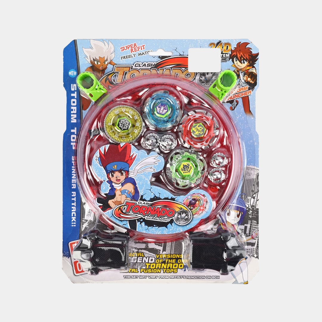 Tornado Beyblade Speed Top 4in1 with 2 Launchers and 1 Stadium High-Quality Spinning Tops for Kids 5+ Years