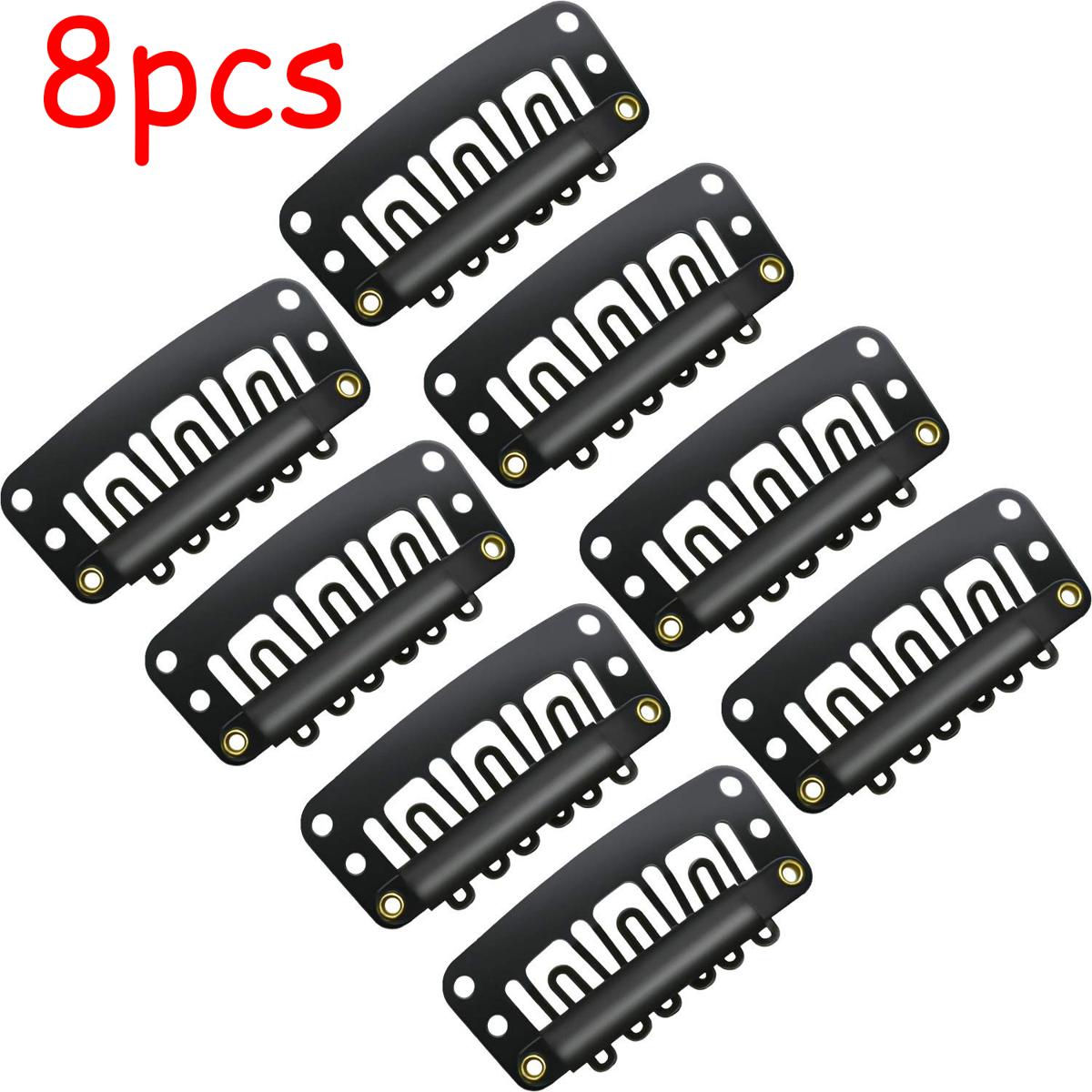 Pack of 8 Clips For Hair Extensions Wig