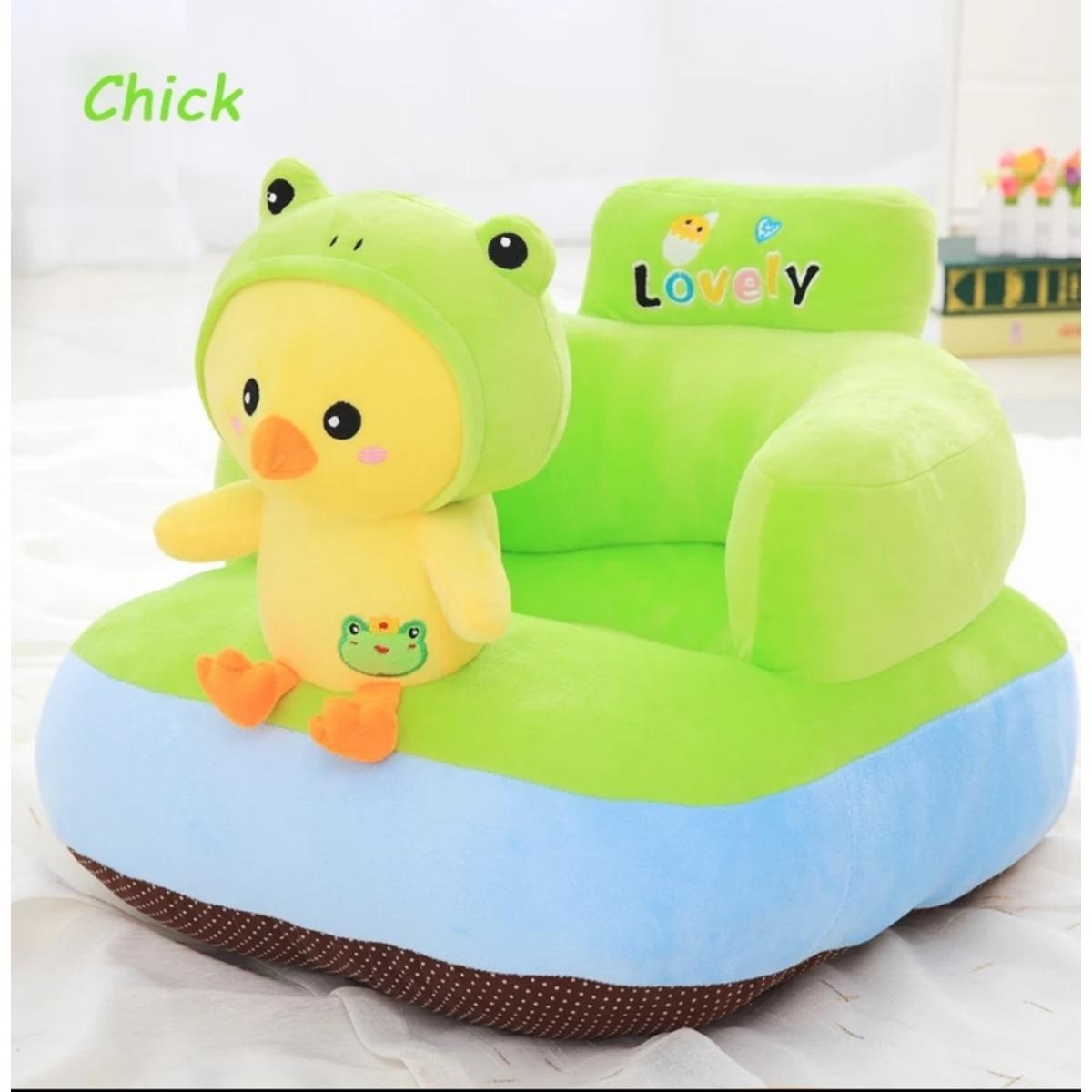 Baby's Cute Cartoon Plush Toys Support Chair Infant Learning To Sit Removable & Washable Baby Soft Seats Sofa