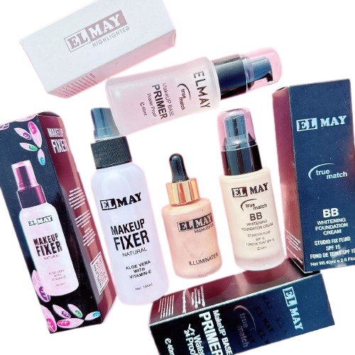Deal of 04 Fixer(100ml) + Foundation Pump + Liquid Highlighter + Primer Pump