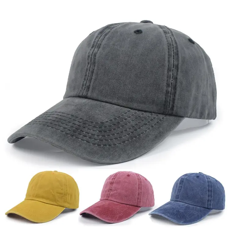 Baseball Cap Solid Color Washed Sun Hat Men's Women's Fishing Cap Stretch  Hip Hop Style Baseball Cap Sun Hat
