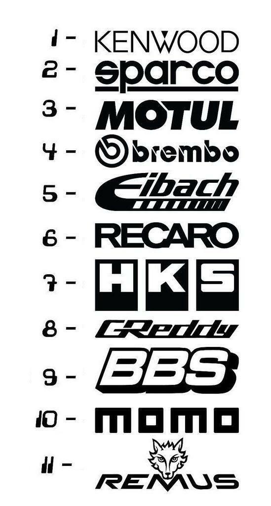 22 Car Sponsor JDM Decal Pack! JDM Racing Sticker Vinyl Windshield ...