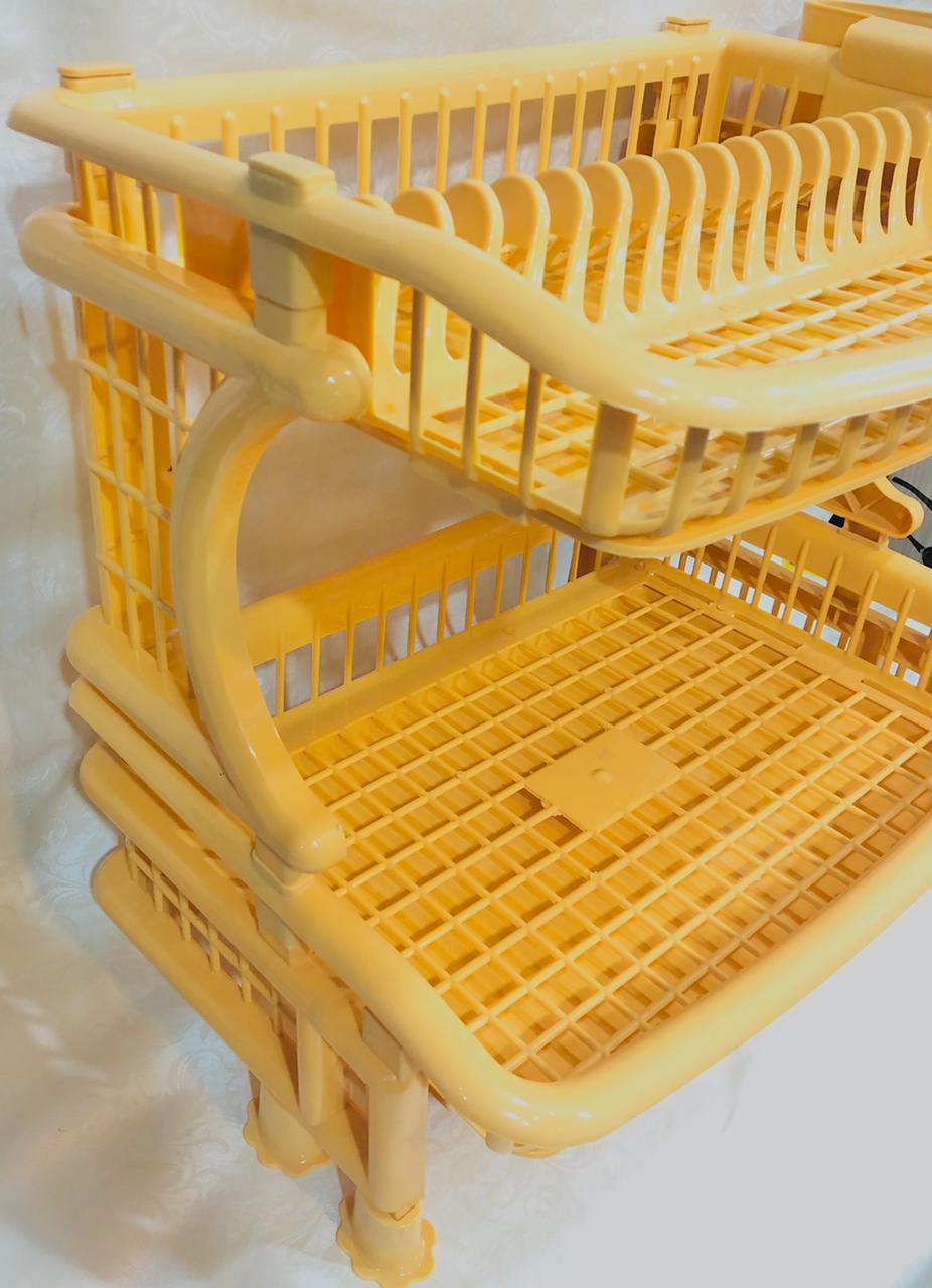 Dish Rack / Plate Rack For Kitchen Double Layer With Removable Trays