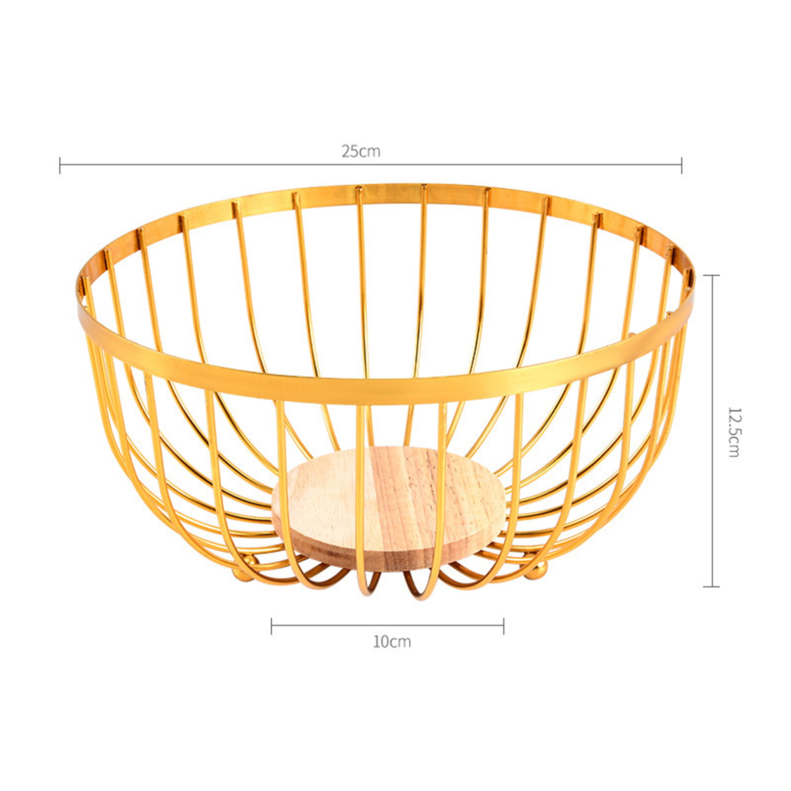 Stylish Metal Wire Fruit Basket Large Round Storage Baskets For Kitchen Counter Modern Vegetable Stand Holder Perfect For Snacks Southeast Buyers Dining Table
