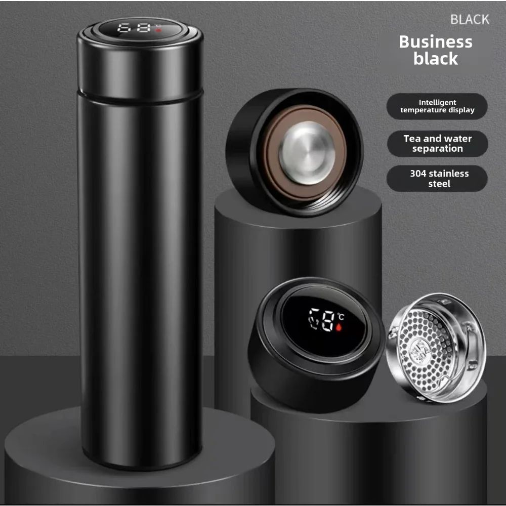 LED Temperature Display Water Bottle – Smart Insulated Stainless Steel Thermos Flask – Hot & Cold Vacuum Bottle with Digital Touch Screen for Office, Gym & Travel