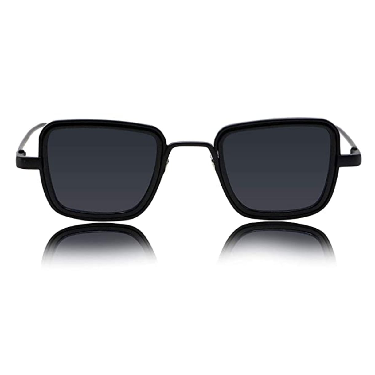 AlRashid Shopping Store Men's Square Sunglass Black Frame Black Lens For Man Woman