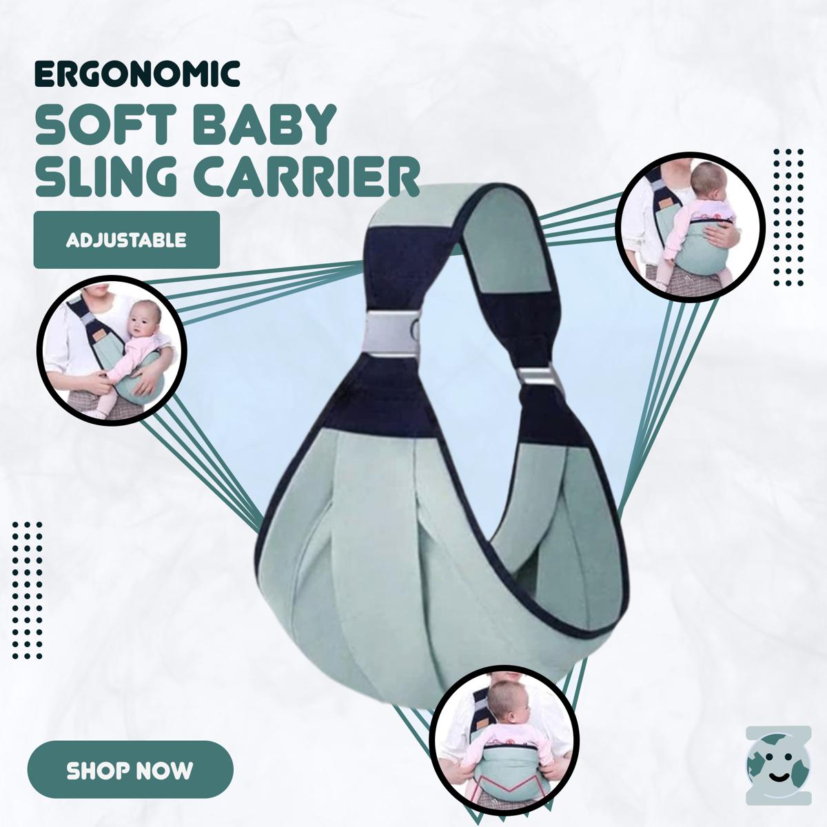 Portable Breathable Baby Carrier Sling with Clip, Adjustable 3D Mesh Carrier Sling for Baby Carriers Newborn and Toddlers Widen Shoulder Straps | Baby Soft Carrier Ergonomic, Baby Sling Strap Adjustable, Shoulder Straps Baby Carrier Bag Infant kids bag