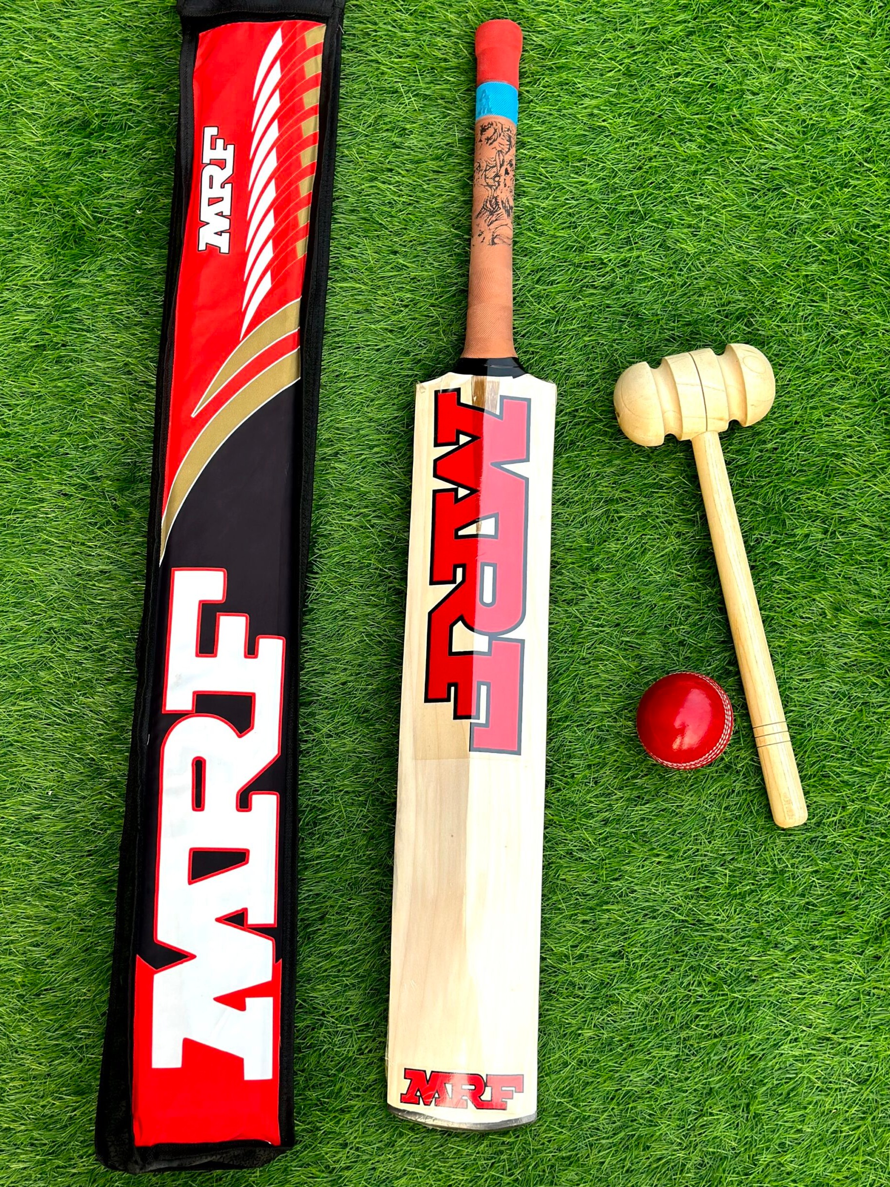 MRF Grand Edition Kashmiri Wilow Hard Ball Cricket Bat Free Gift