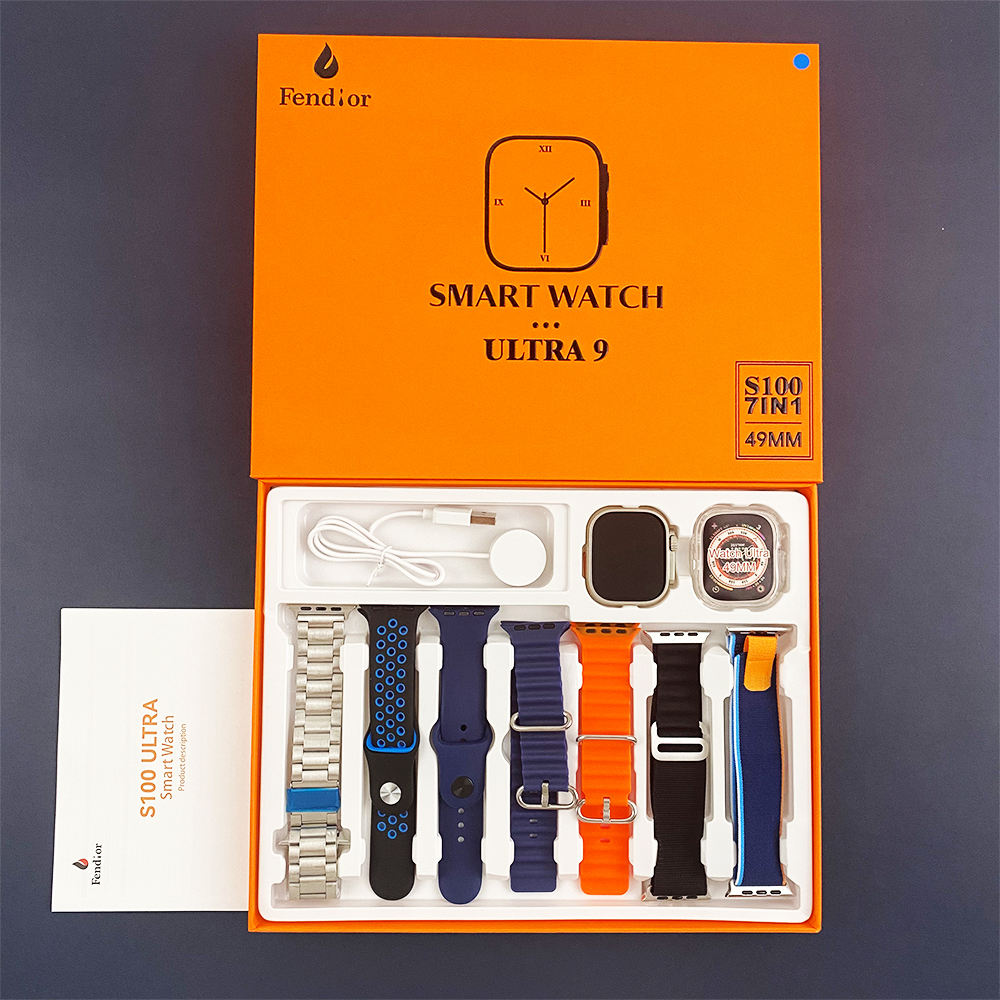 S100 Smart Watch Ultra 2 7 In 1 Straps 49mm 2.02inch Full Touch Screen
