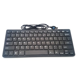 USB Wired Mini Keyboard, Slim Ergonomic Keyboard Small Compact Simple Wired Business Keyboard for Laptop and Desktop Computer, Plug and Play Small USB Keyboard