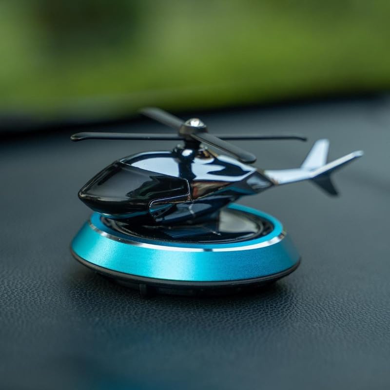 Solar Powered Car Dashboard Helicopter Air Freshener Perfume