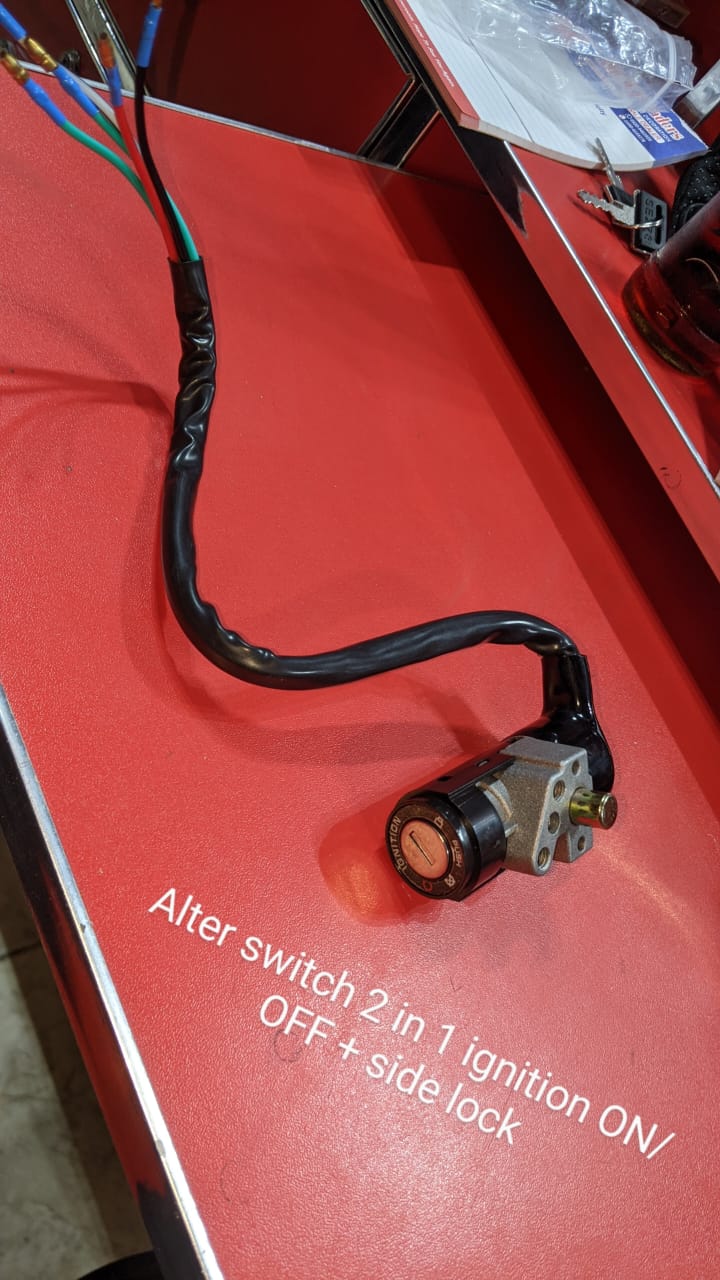 Bike Alter Switch 2 in 1 Ignition On/Off + Side Lock for Motorcycle ...