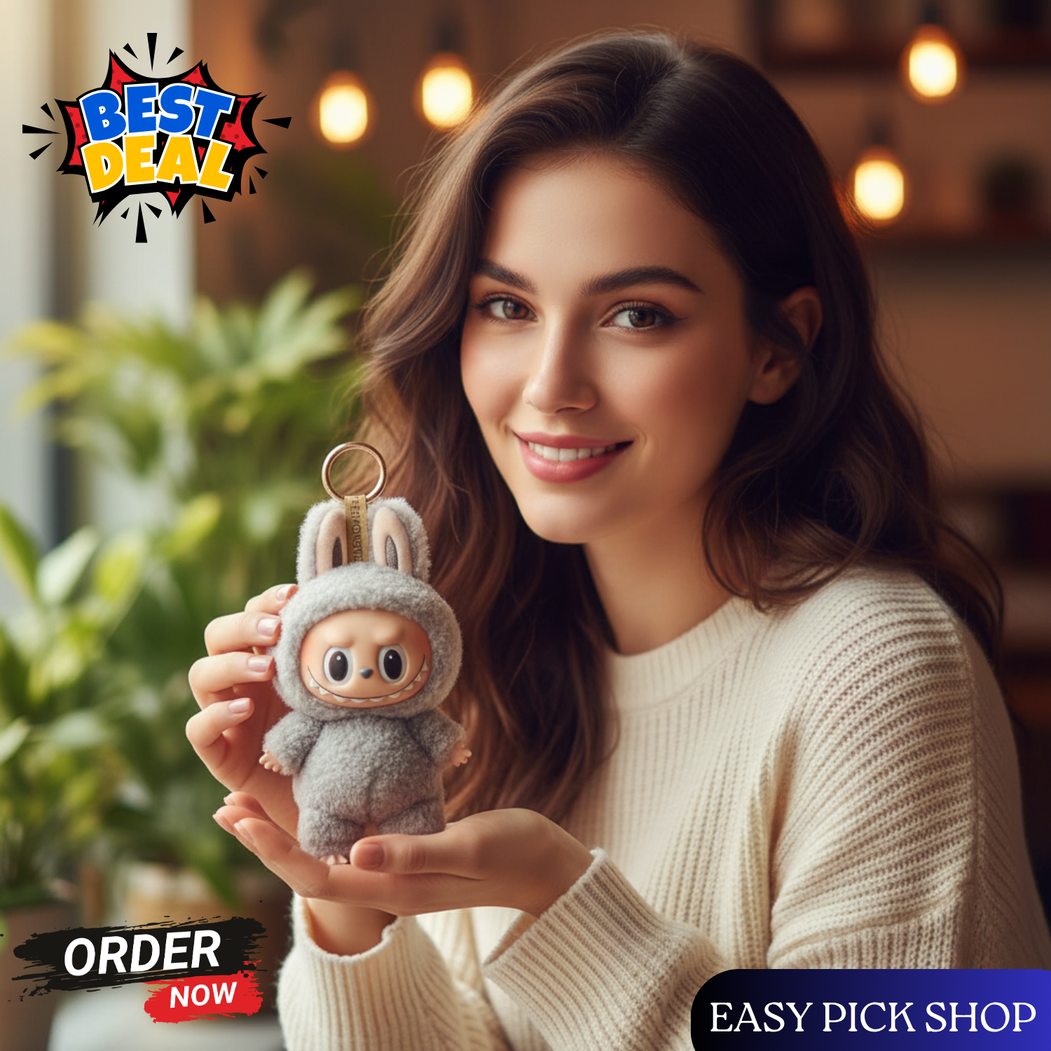 Labubu Doll The Monsters Series | 17cm Labubu Plush Toy with Hanging ...