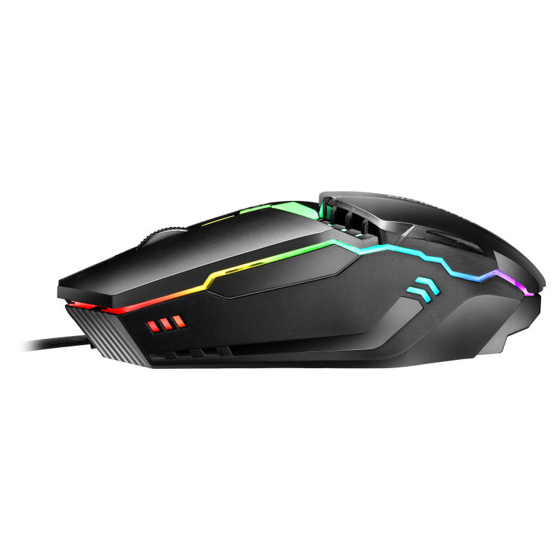 AOQELO AMG2 Wired RGB Gaming Mouse – Mechanical Wind, Noiseless, Anti-Slip Gaming Design