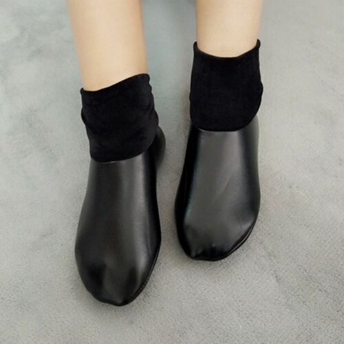 Unisex Winter Warm Leather Non Slip Socks Boot Slipper Indoor House Soft Shoes