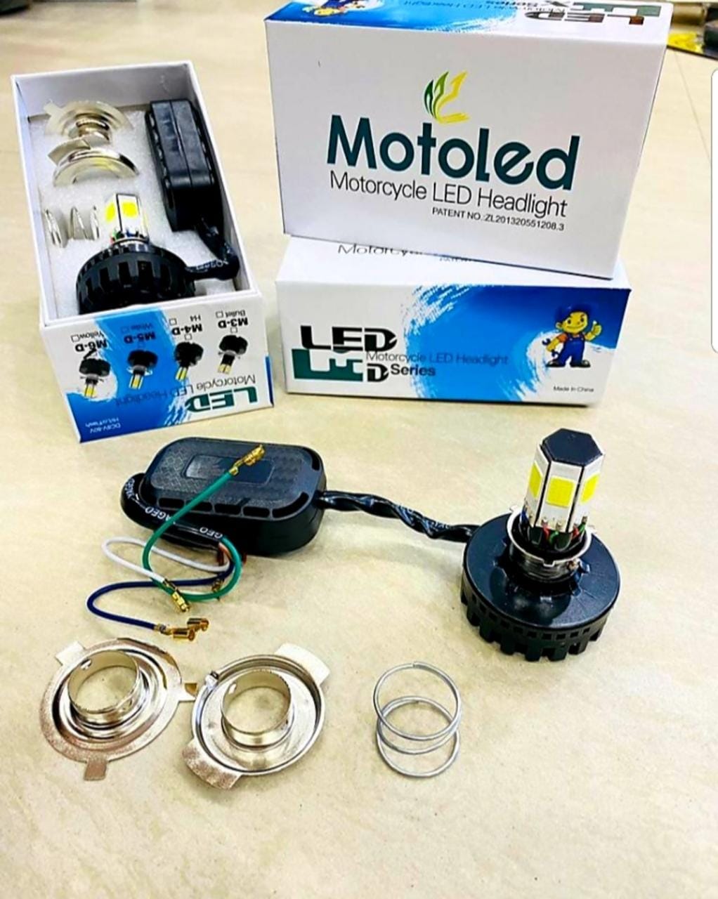 M6 LED Headlight with Flasher for Motorcycle Universal