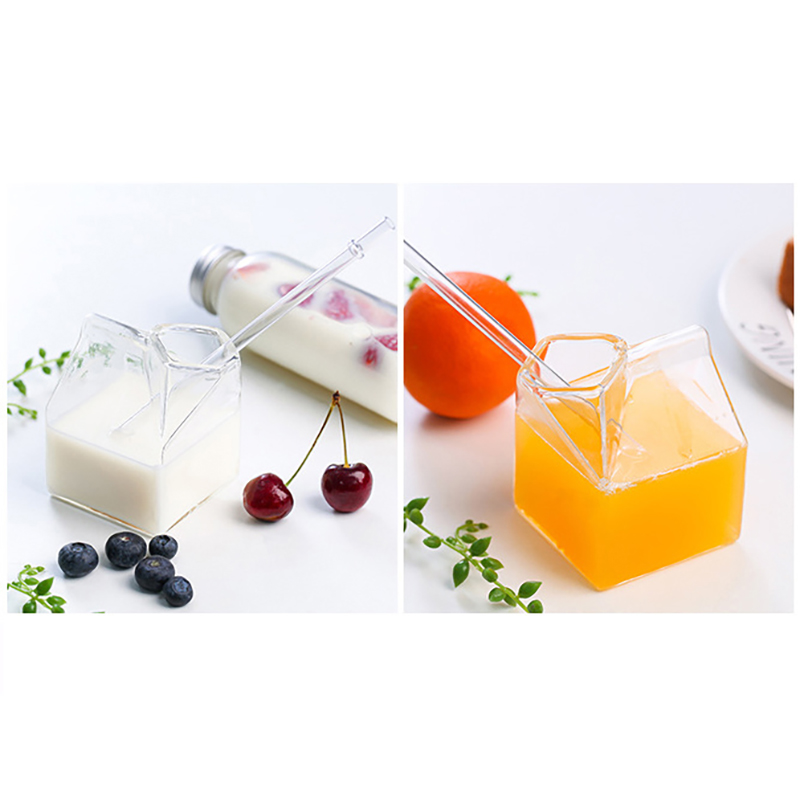 Cocktail Glasses Martini Glasses Creative Milk Box Shape Glasses For Cocktail