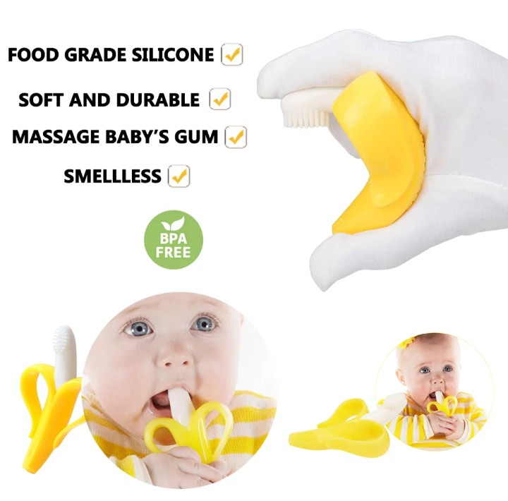 Baby Silicon Banana Teether For Babies Non Toxic Sterilize Imported Made