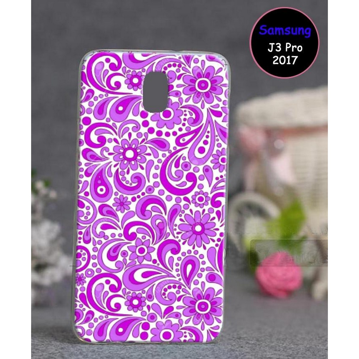 Samsung J3 Pro 17 Mobile Cover Floral Style Purple Buy Online At Best Prices In Pakistan Daraz Pk