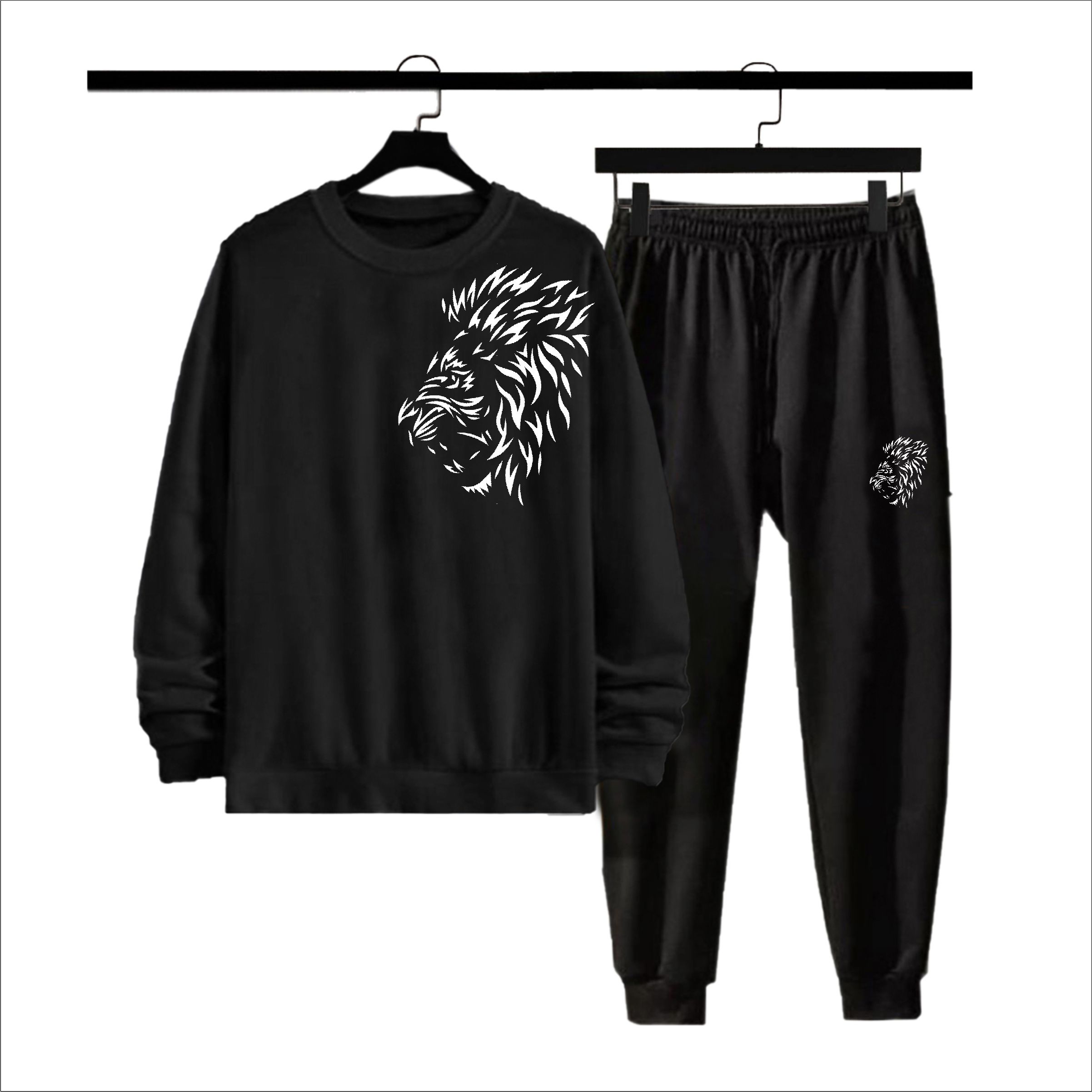 SIDE FACE LION Printed Tracksuit For Men and Boys - Soft and Comfortable Fabric Sweat Shirt and Trouser winter Track suit
