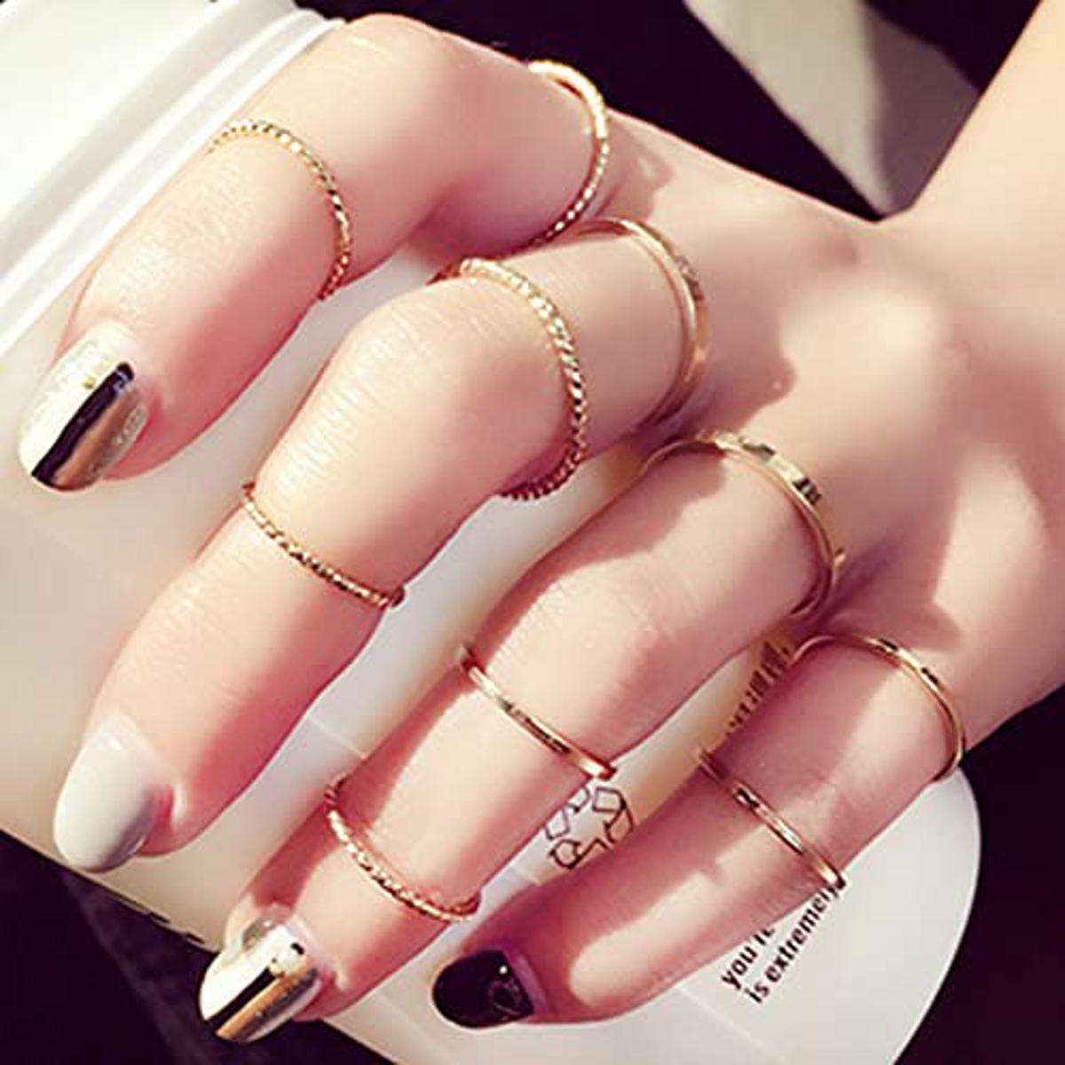 Classy 10 Pieces Ring Set for women