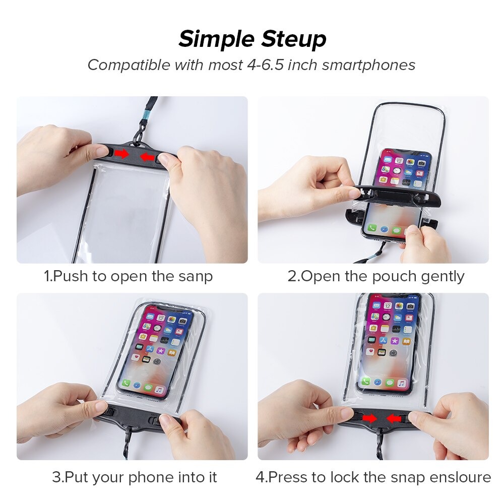 Universal Waterproof Mobile Pouch Case for All IOS and Android Water Proof Cover Bag Mobile Phone Protector