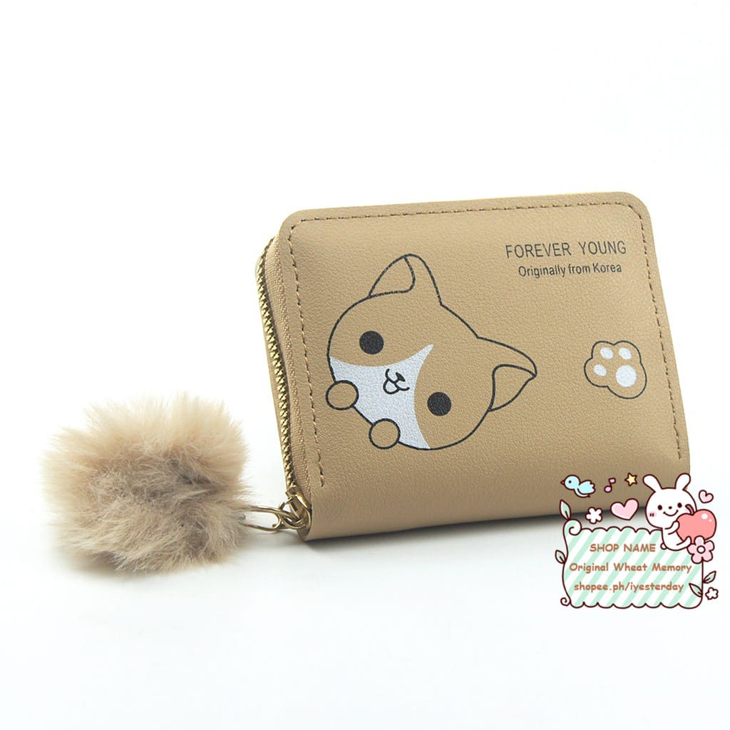 Adorable Cat Design Small Wallet for Girls